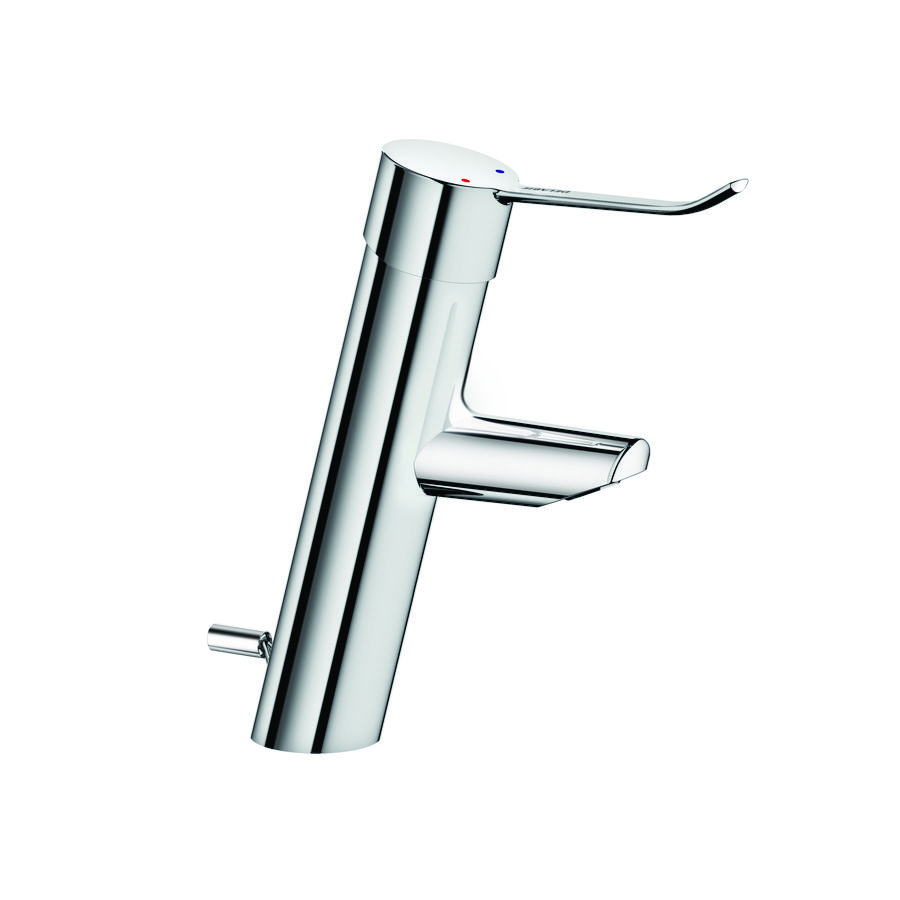 Wastafelmengkraan H.100 L.115 +trekplug+afvoer hyg.hendel