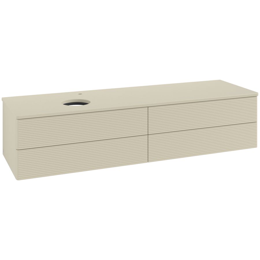 Wastafelonderkast Antao 1600x360x500mm S.Grey Matt Lacquer L26150HJ