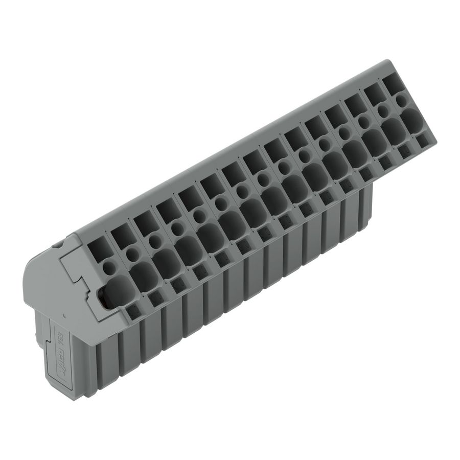 1-draads female steker haaks CAGE CLAMP 4mm² grijs VVE=10