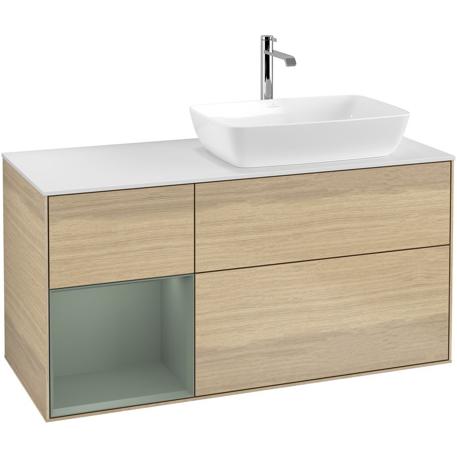Wastafelonderkast Finion 1200x603x501mm Oak Veneer F801GMPC
