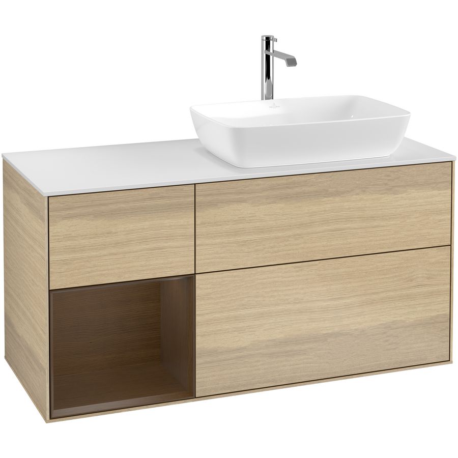 Wastafelonderkast Finion 1200x603x501mm Oak Veneer F801GNPC