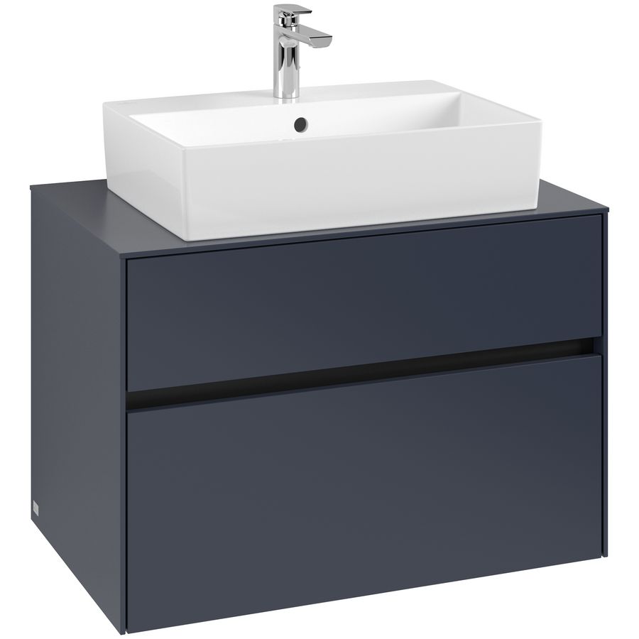 Wastafelonderkast Collaro 800x548x500mm Marine Blue C12400VQ