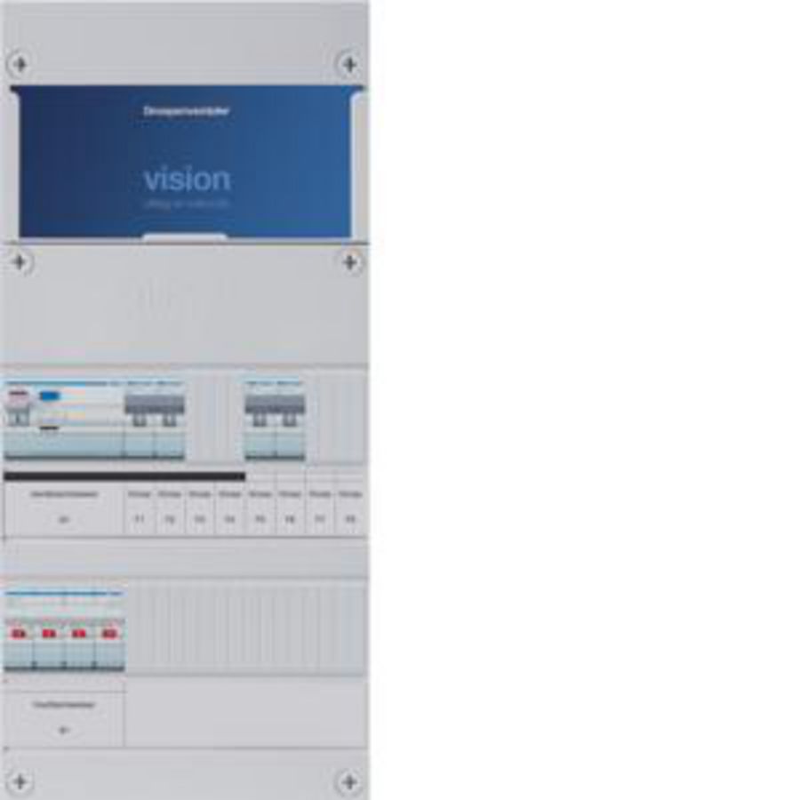 Groepenkast 4-groepenverdeler HS ALS 30mA/HACO/direct 3-fase