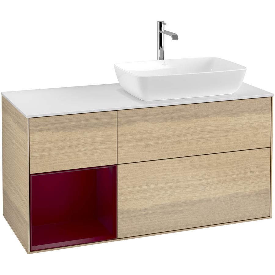 Wastafelonderkast Finion 1200x603x501mm Oak Veneer F801HBPC