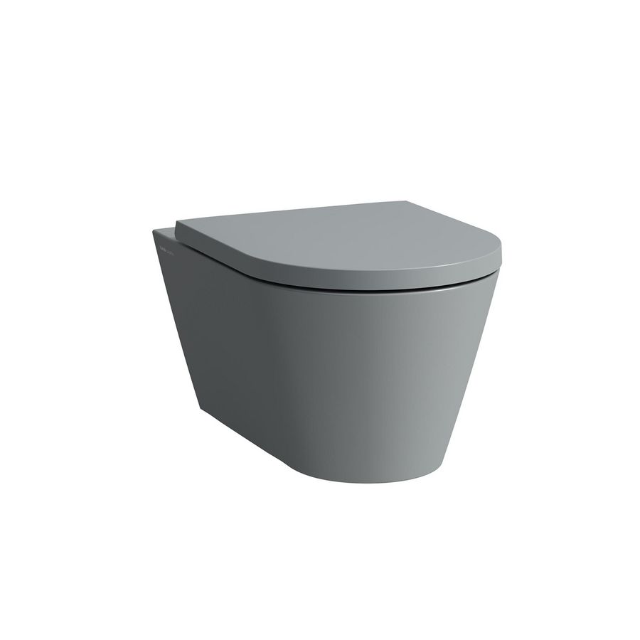 Kartell wandcloset rimless diepspoel 545mm Graphite matt (excl. zitting)