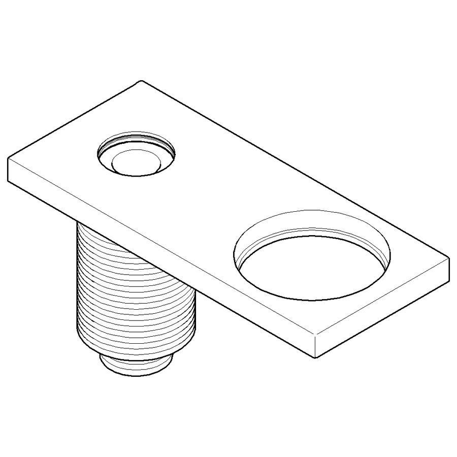 Afdekplaat 126x71x55mm Platina