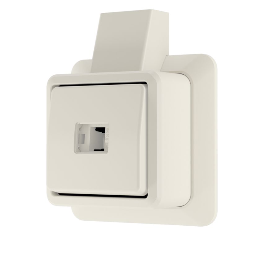 AP600 pulsschakelaar 1p + montageplaat wit VVE=10