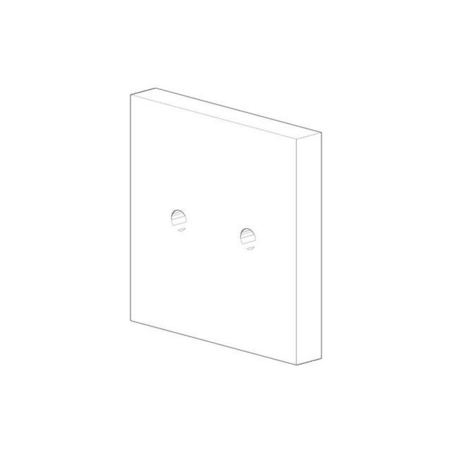 Rozet v. douchehouder 60x60x9mm chr