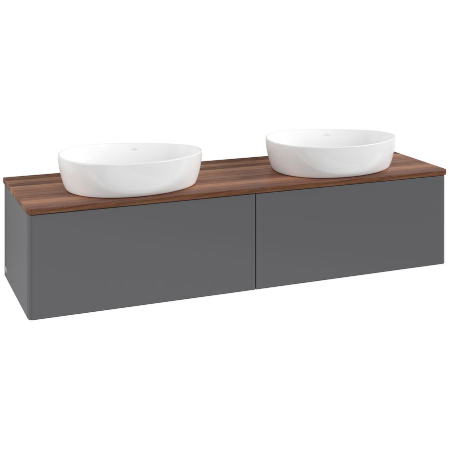 Wastafelonderkast Antao 1600x360x500mm Antr. Matt Lacquer K39012GK