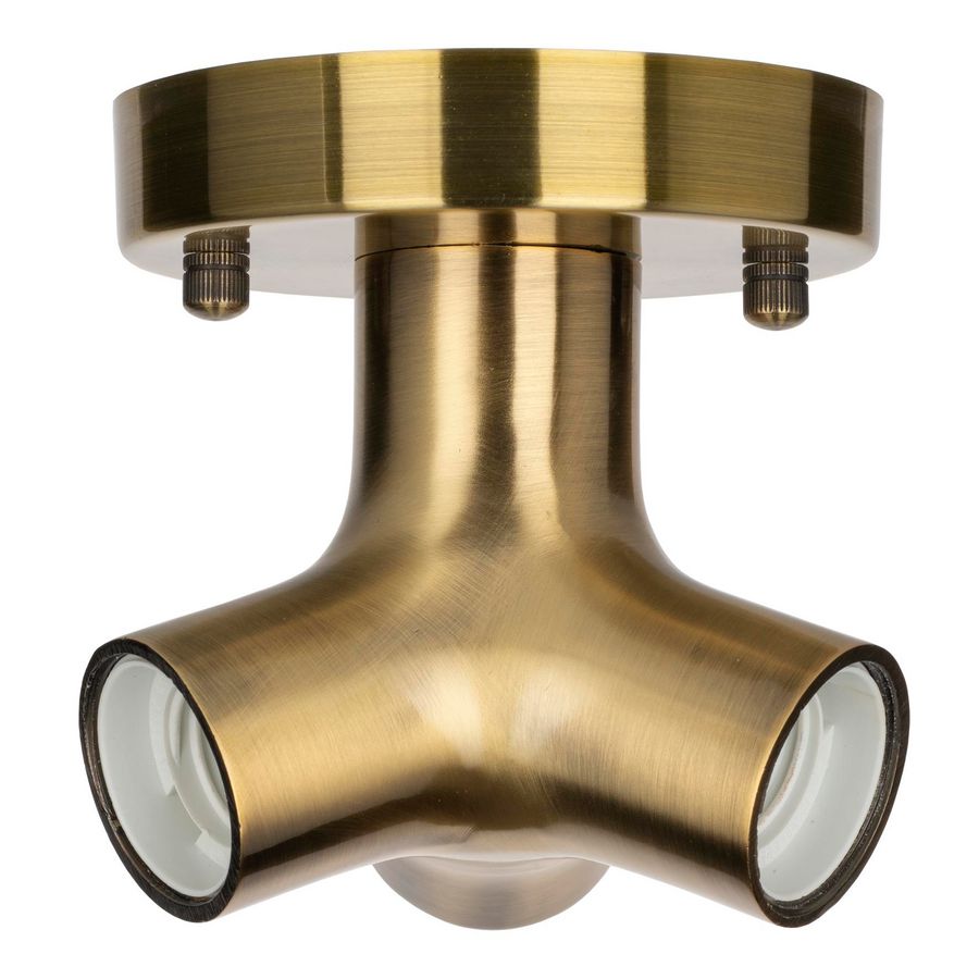 Verlichtingsarmatuur Metal Trio E27 brons antiek