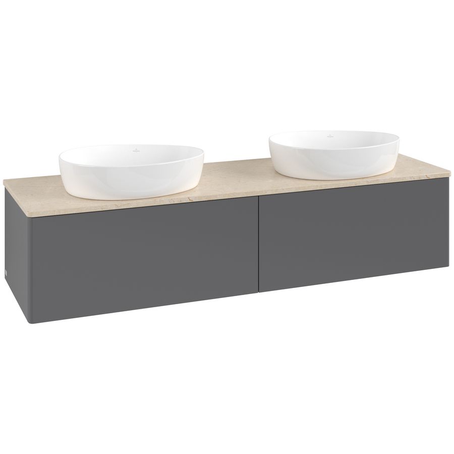 Wastafelonderkast Antao 1600x360x500mm Antr. Matt Lacquer K39013GK