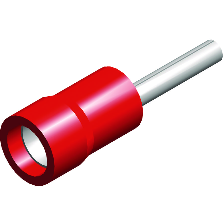 Doos a 100st. Stiftkabelschoen rood 0,5-1,5mm²