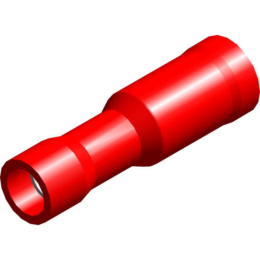 Doos a 100st. PVC geisoleerde kabelschoenen ring rood 0,5-1,5mm² M3