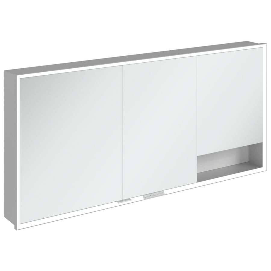 Inbouw-spiegelkast My View+ 1600x750x168mm Brilliant White