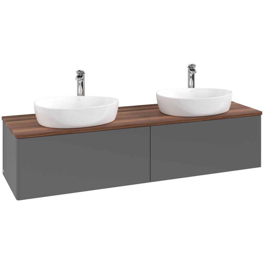 Wastafelonderkast Antao 1600x360x500mm Antr. Matt Lacquer K39052GK