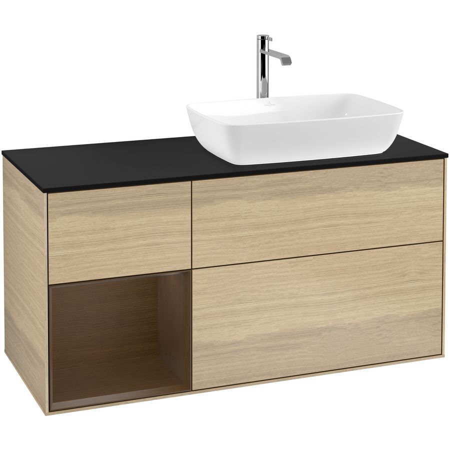 Wastafelonderkast Finion 1200x603x501mm Oak Veneer F802GNPC