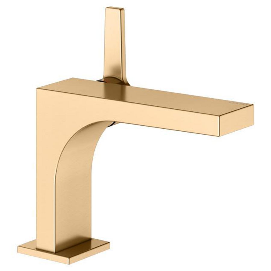 1-hendel wastafelmengkraan 110 afvoer messing geborsteld