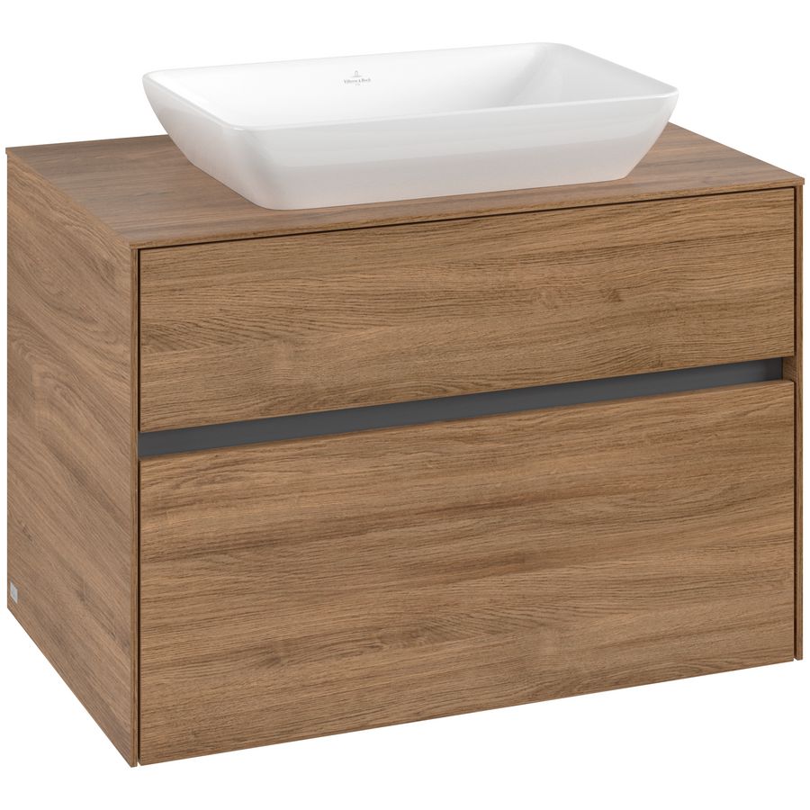 Wastafelonderkast Collaro 800x548x500mm Oak.Kans C10800RH