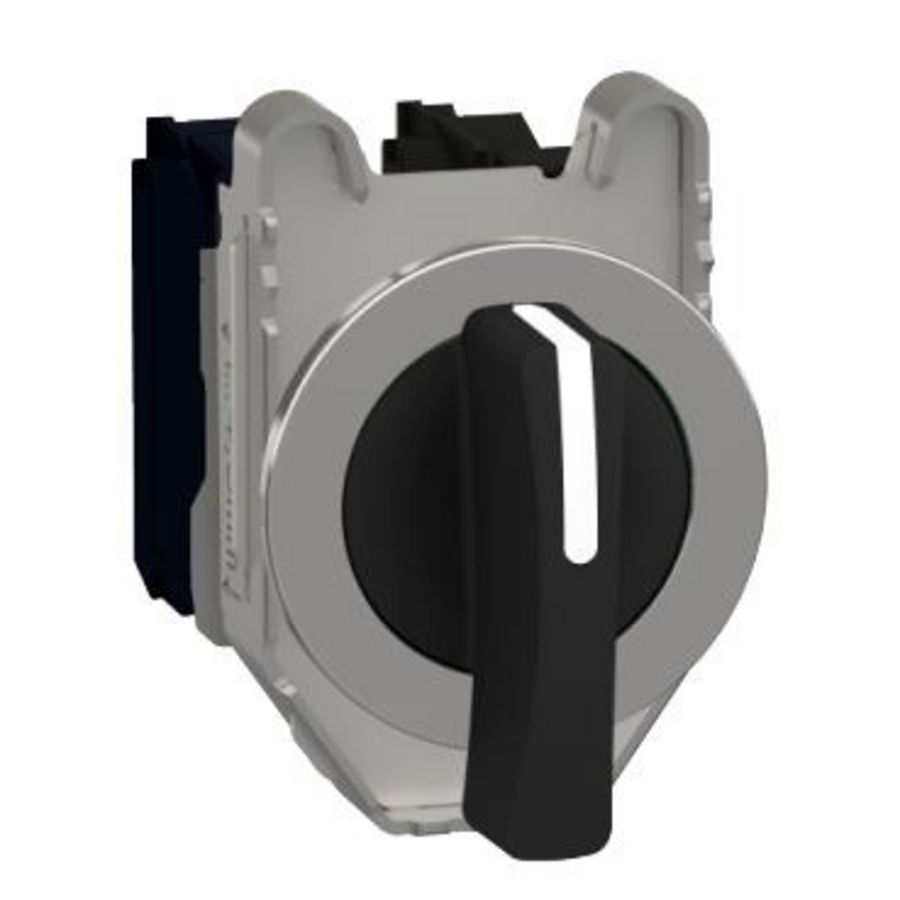 Sel. switch Flush mounted metal black 30 long handle 3 pos