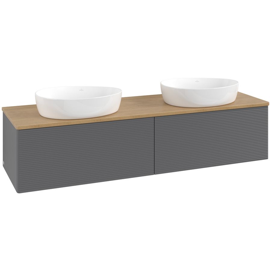 Wastafelonderkast Antao 1600x360x500mm Antr. Matt Lacquer K39111GK