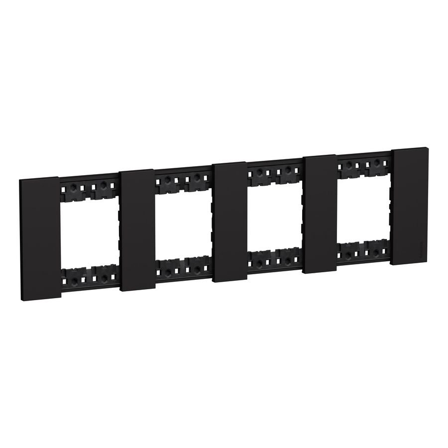 Afdekplaat 2 + 2 + 2 + 2 modulen zwart LivingNow