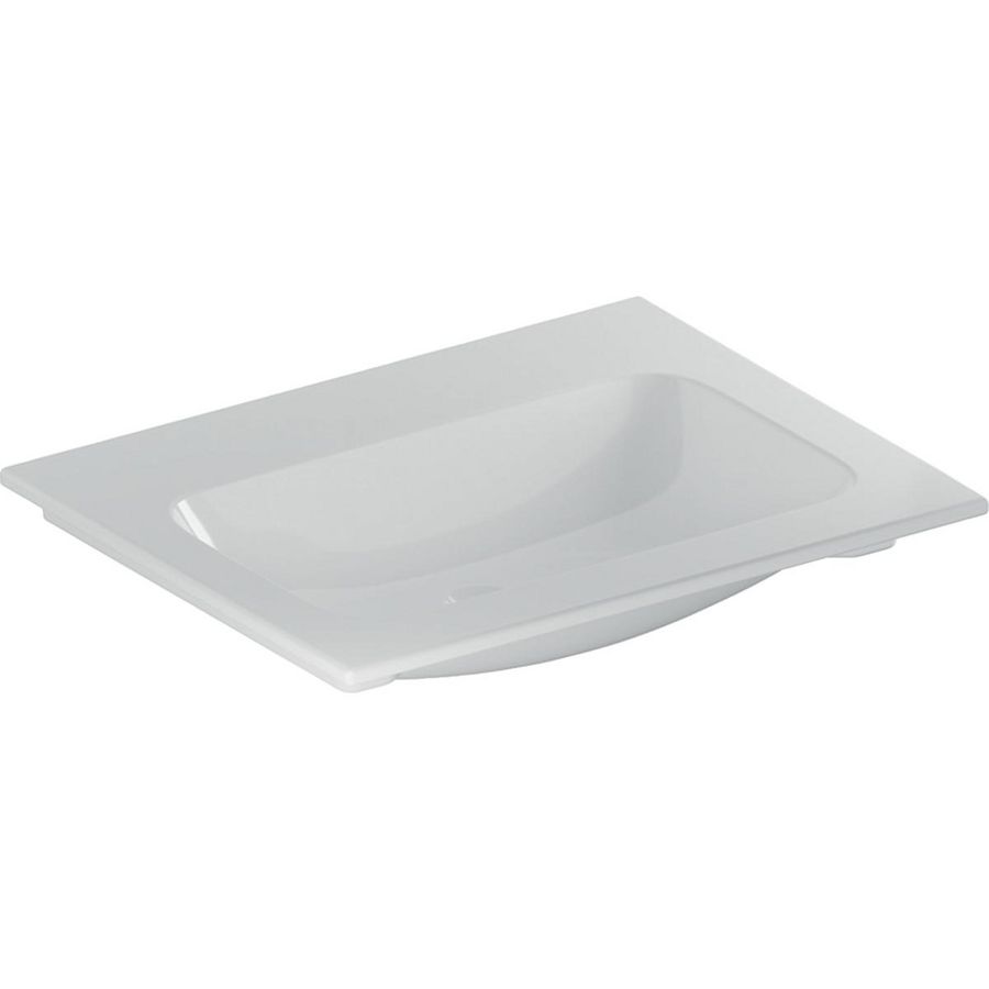 iCon meubelwastafel slim rim 60x48cm zonder kraangat zonder overloop wit