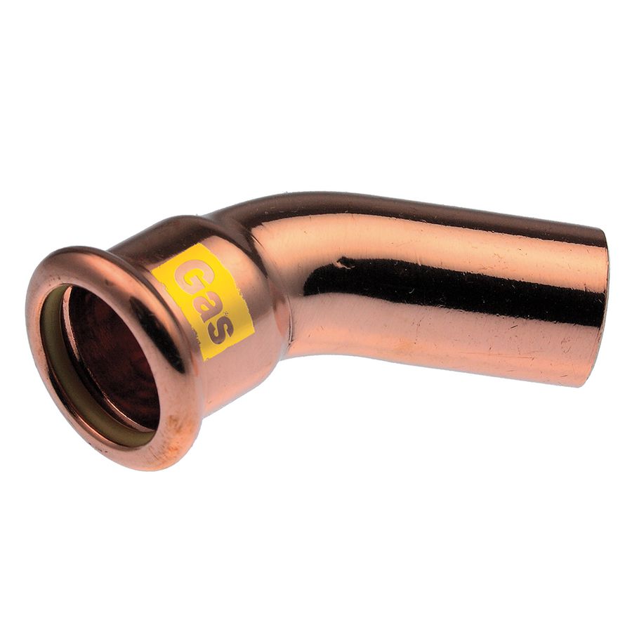 Insteekbocht 45° XPress CU-G 15x spie 15mm G7040