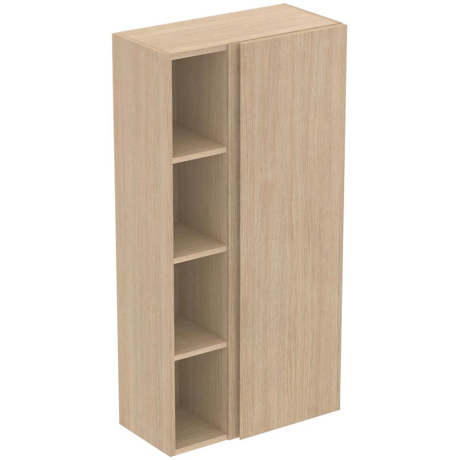 Kast 600x300x1200mm white oak 1 deur Finesse