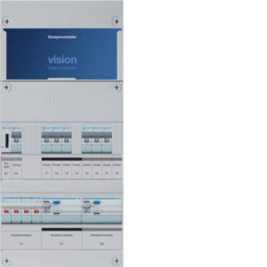 Groepenkast 6-groepenverdeler HS 2xALS 4P 30mA 3-fase