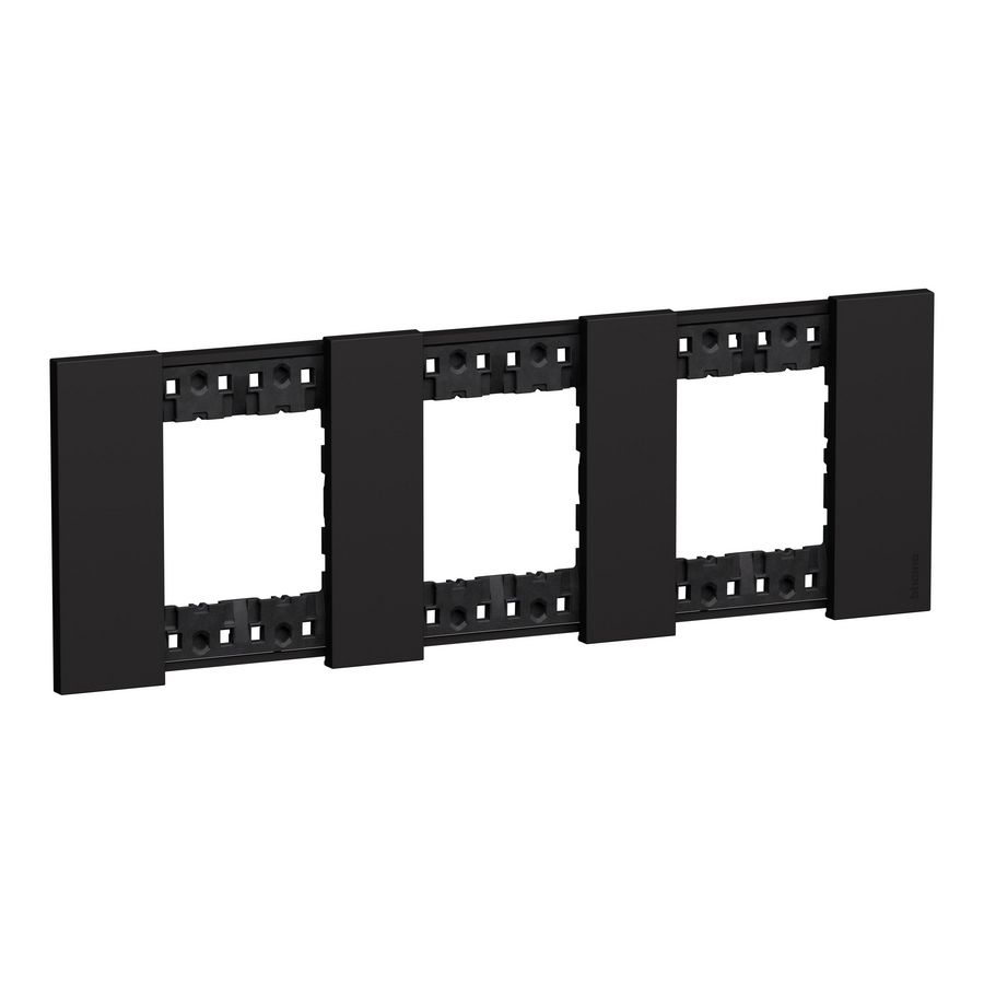 Afdekplaat 2 + 2 + 2 modulen zwart LivingNow