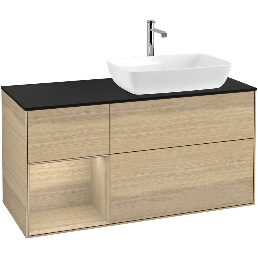Wastafelonderkast Finion 1200x603x501mm Oak Veneer F802PCPC