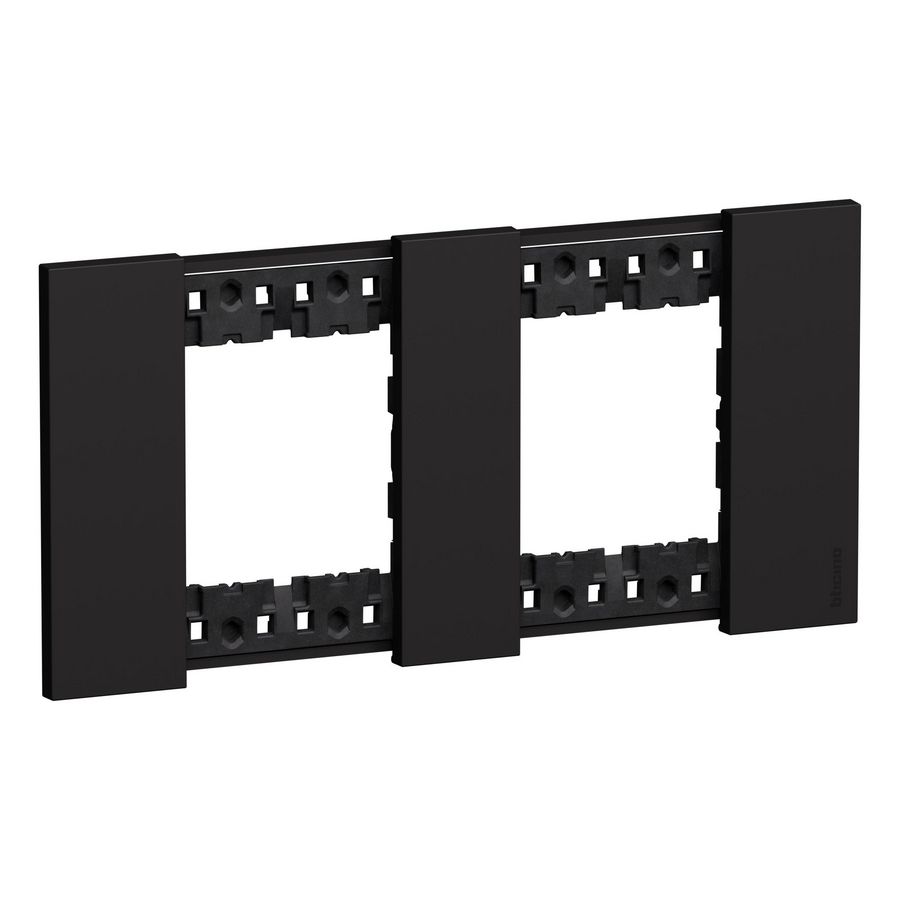 Afdekplaat 2 + 2 modulen zwart LivingNow