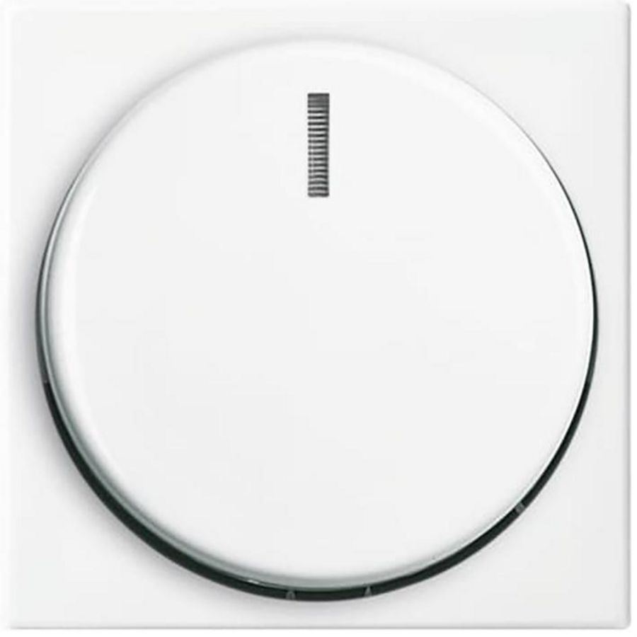 Centraalplaat + knop v draaidimmer SI-B-alpinwit (2115-914)