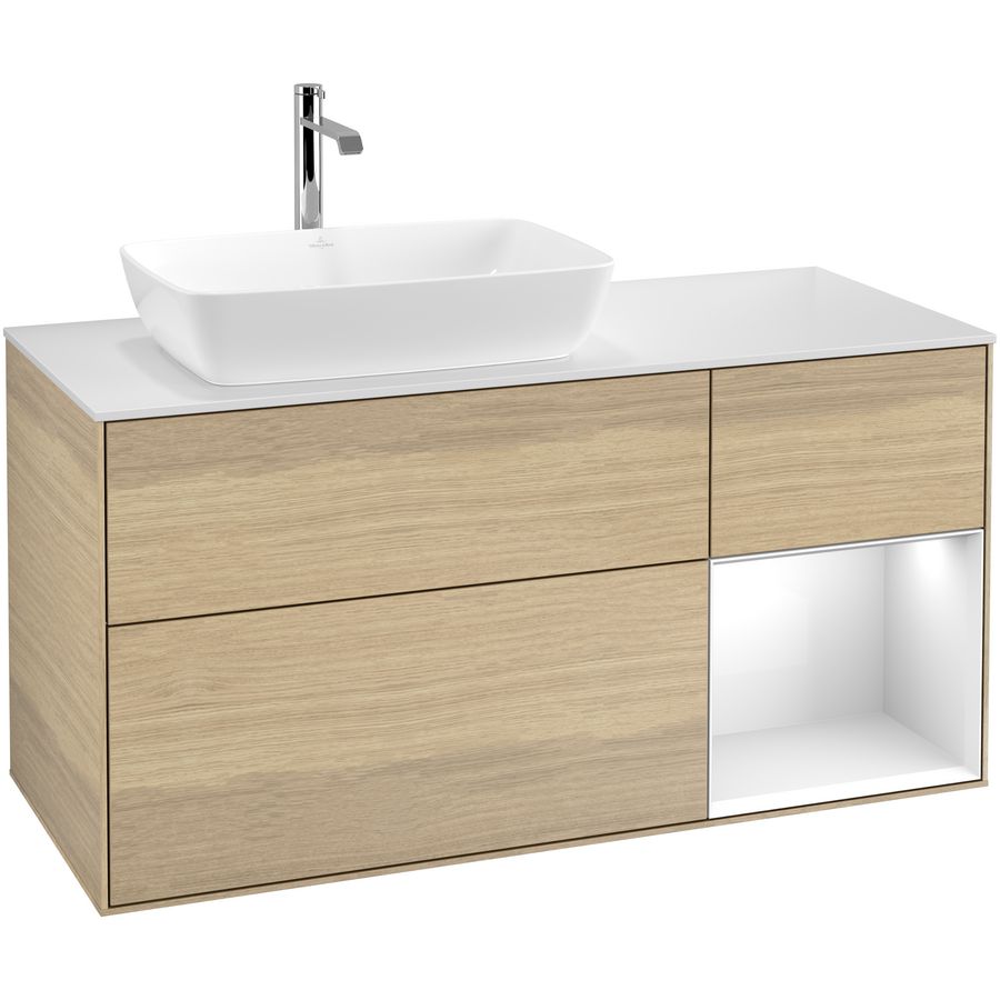 Wastafelonderkast Finion 1200x603x501mm Oak Veneer F811GFPC