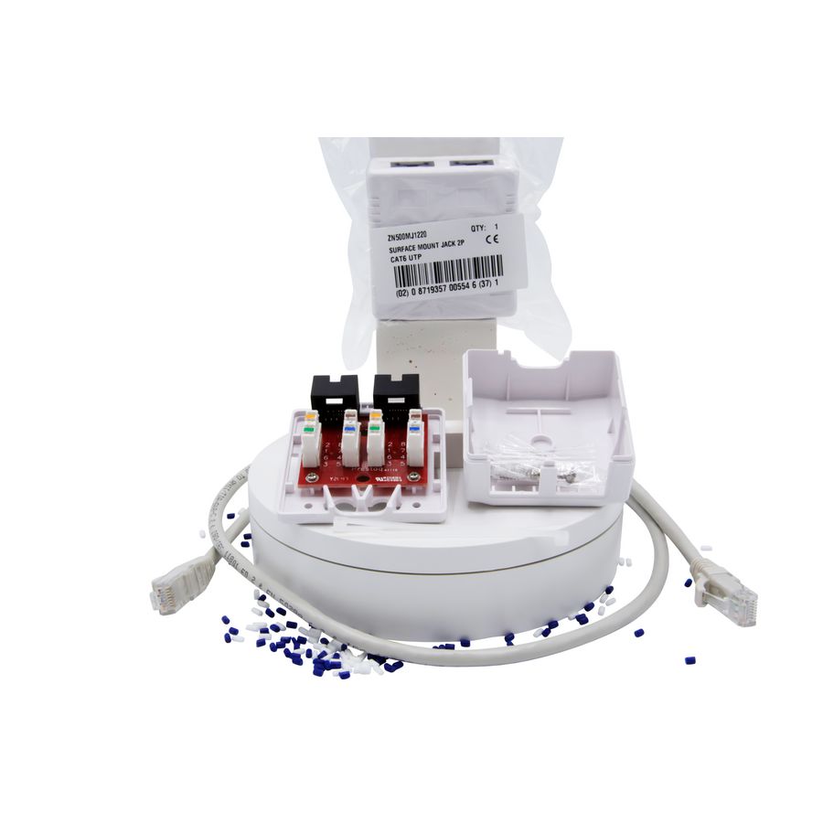 SURFACE MOUNT JACK 2P C.6 UTP