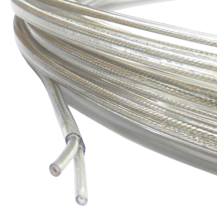 PVC Kabel L=200m. 2x0.75mm² plat transparant