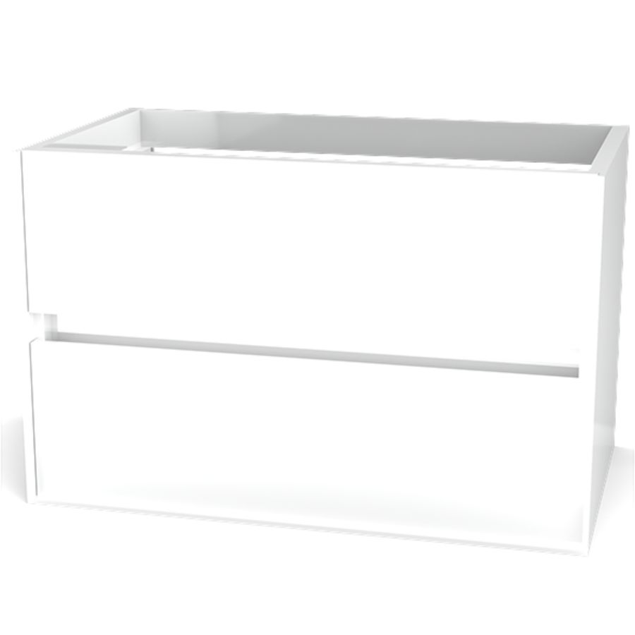 Wastafelonderkast PESCARA 80cm 2x la wit hoogglans.
