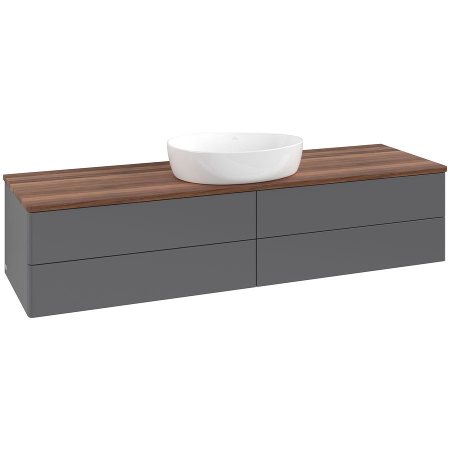 Wastafelonderkast Antao 1600x360x500mm Antr. Matt Lacquer L25012GK