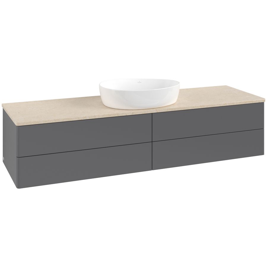 Wastafelonderkast Antao 1600x360x500mm Antr. Matt Lacquer L25013GK