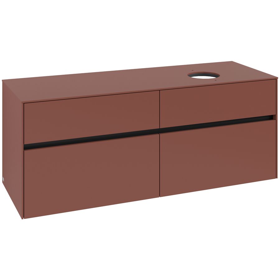 Wastafelonderkast Collaro 1400x548x500mm Wine Red C04700AH