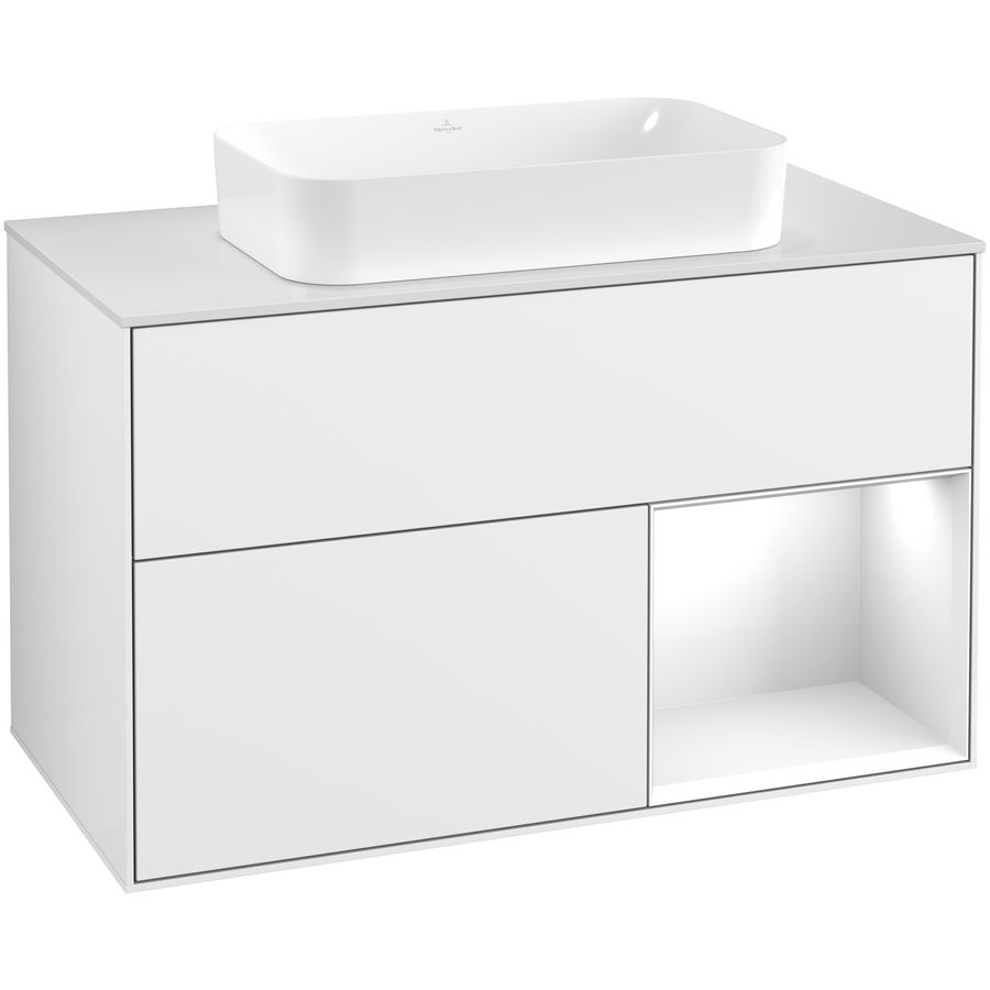 Wastafelonderkast Finion 1000x603x501mm G.White.L G661GFGF