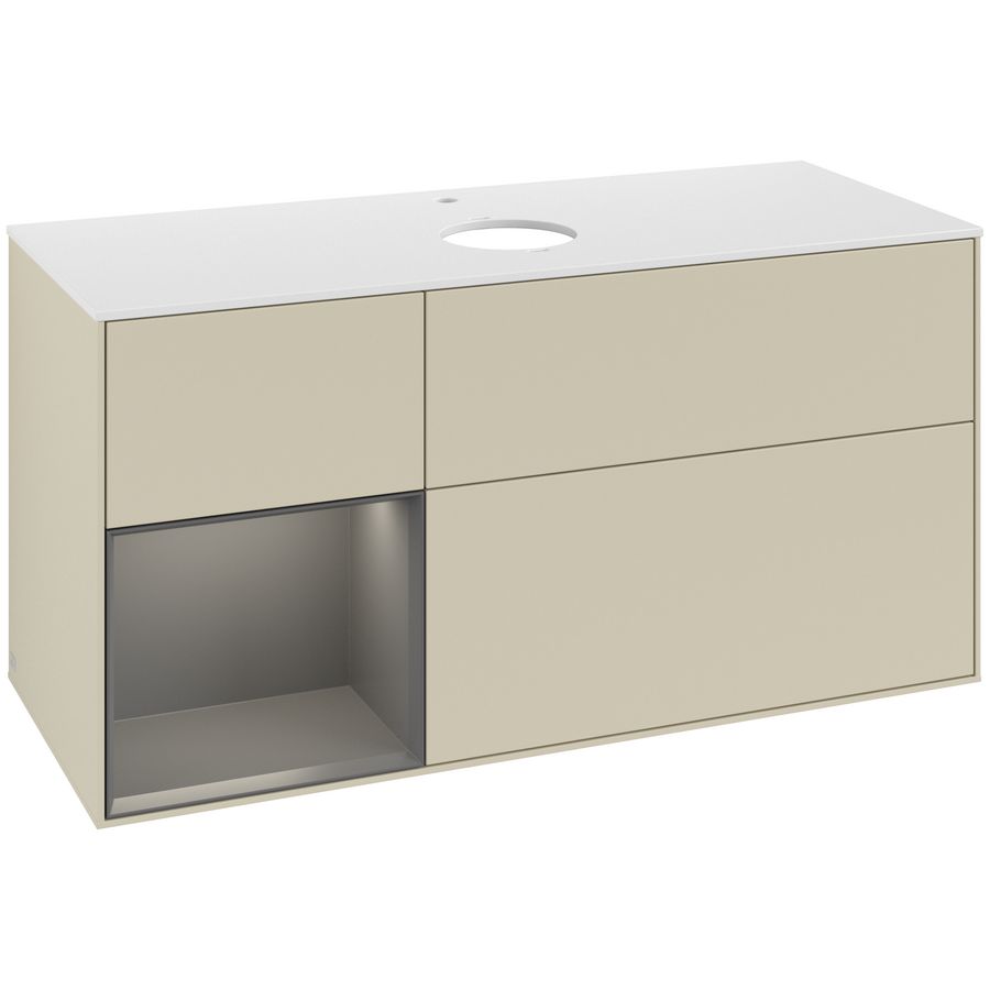 Wastafelonderkast Finion 1200x603x501mm S.Grey Matt Lacquer F821GKHJ