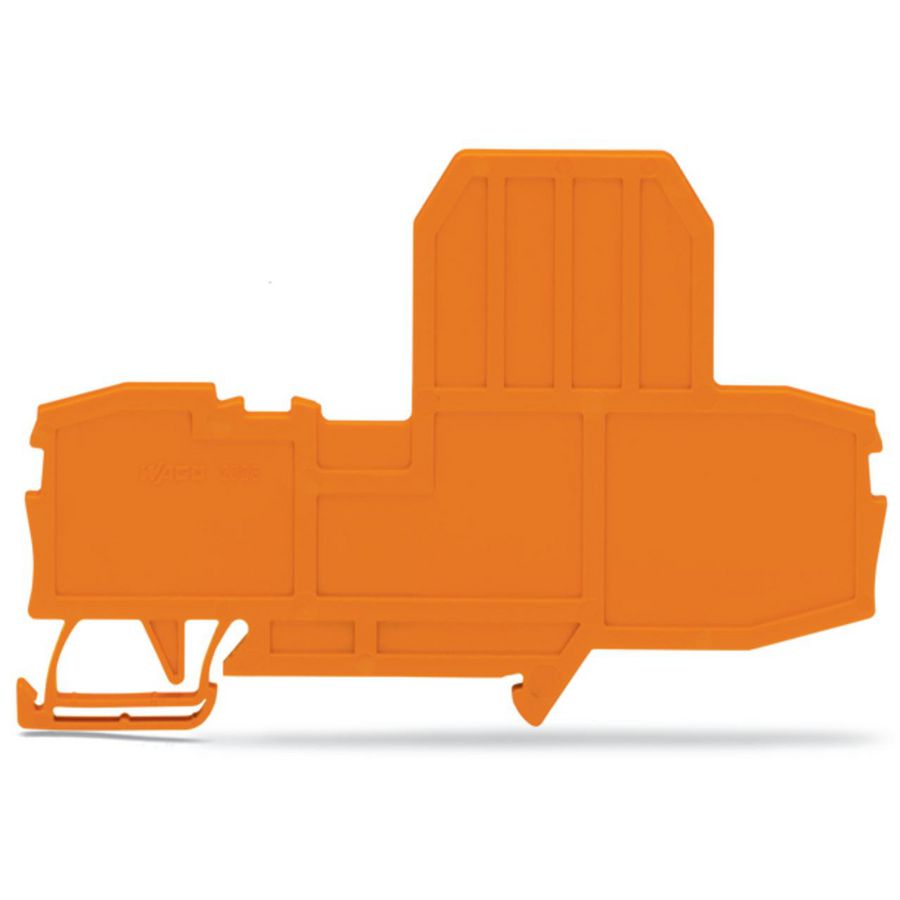 Eindplaat zekeringsklemmen 2mm dik oranje 2006-992 VVE=25