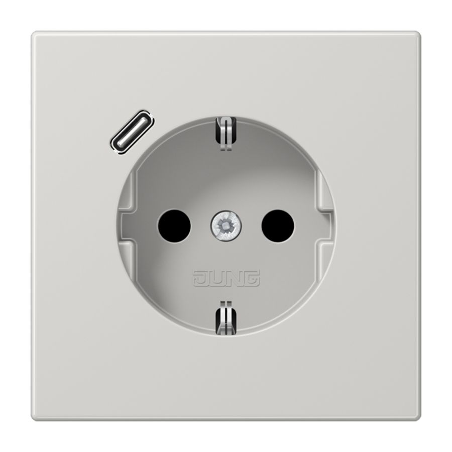 Wandcontactdoos m.lader li.gr.v.USB type C LS990