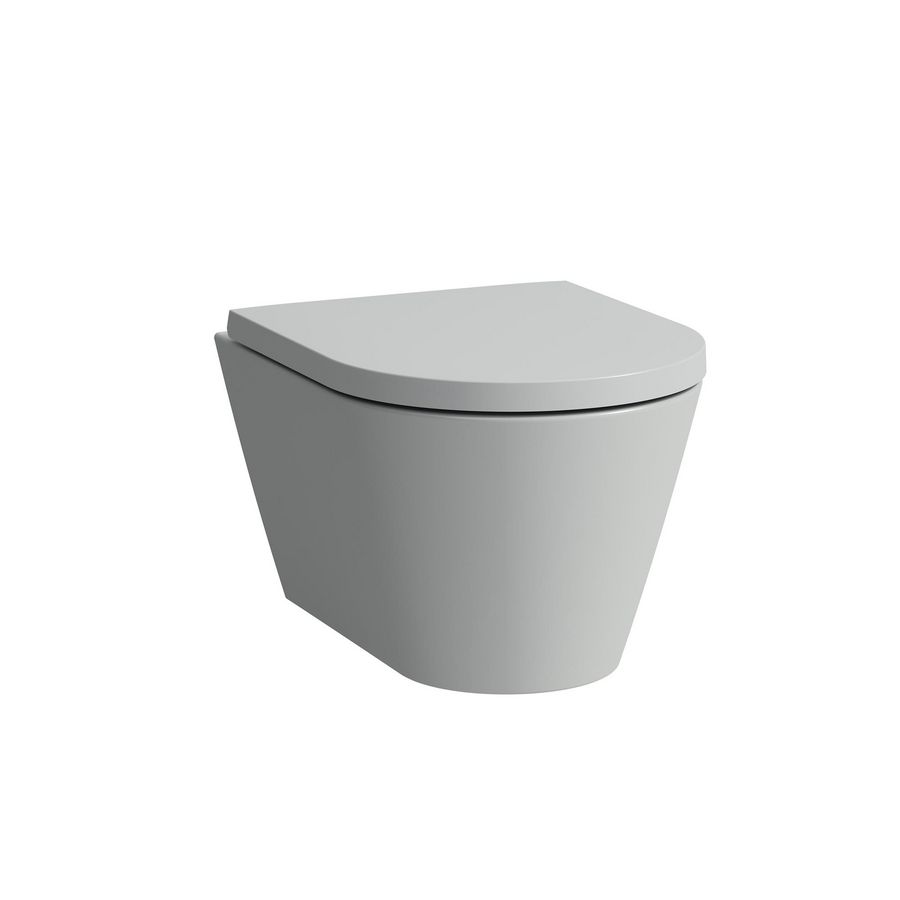 Kartell wandcloset compact rimless diepspoel 490mm mat grijs (excl. zitting)