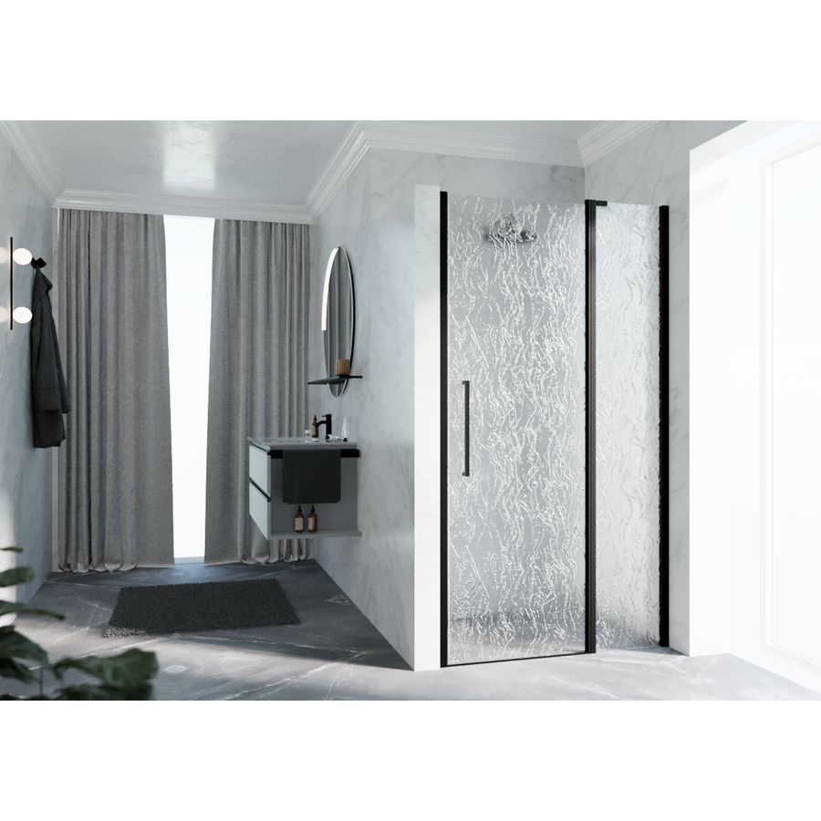 Draaideur Y22P 1070-1110x2000mm zwart aqua