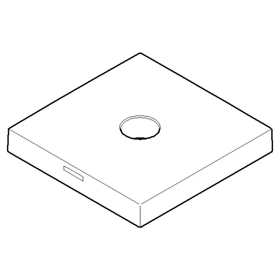 Rozet Cold 60x60x8,5mm Platina
