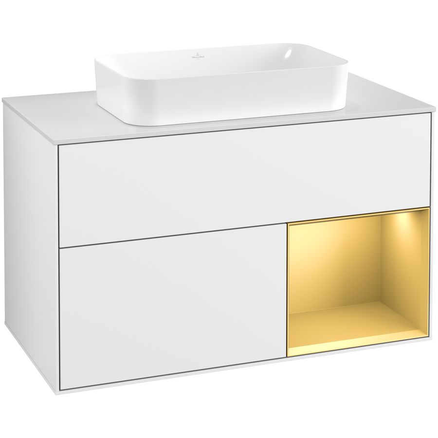 Wastafelonderkast Finion 1000x603x501mm G.White.L G661HFGF