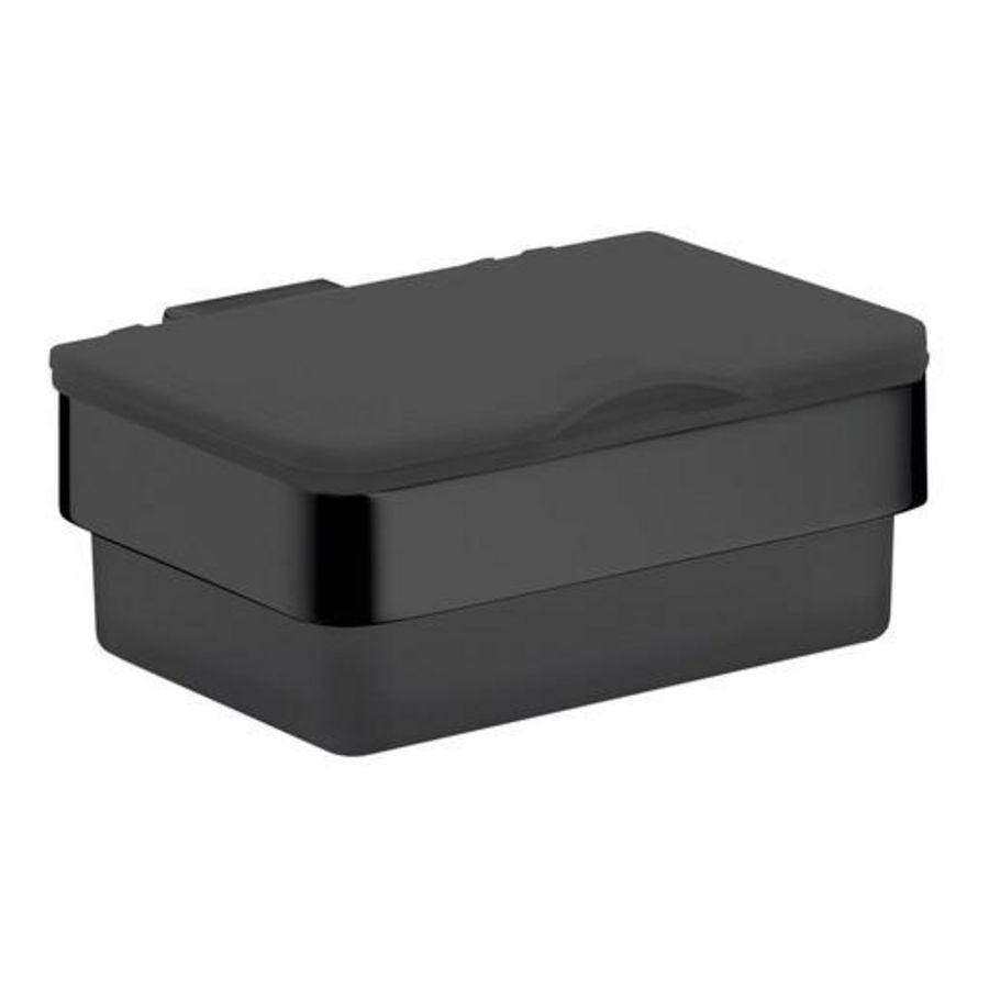 Box kunststof zwart/zwart voor vochtige toiletpapier