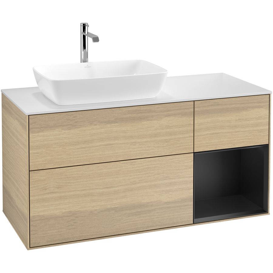 Wastafelonderkast Finion 1200x603x501mm Oak Veneer F811PDPC